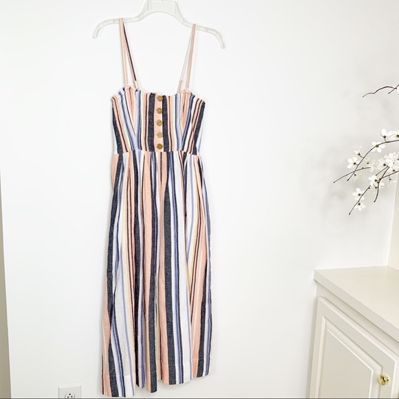 Free People Lilah Striped Boho Midi Dress XS NWT - Picture 5 of 8